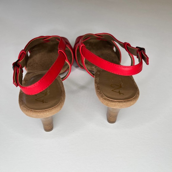 A2 by Aerosole Red Passcode Heeled Sandal, New, 10 - Picture 5 of 6